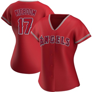 Authentic Carter Kieboom Women's Los Angeles Angels Alternate Jersey - Red