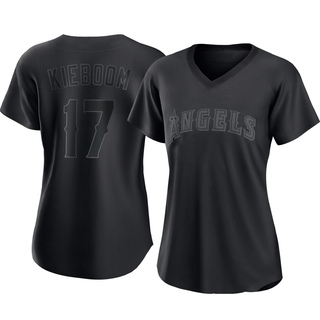 Authentic Carter Kieboom Women's Los Angeles Angels Pitch Fashion Jersey - Black