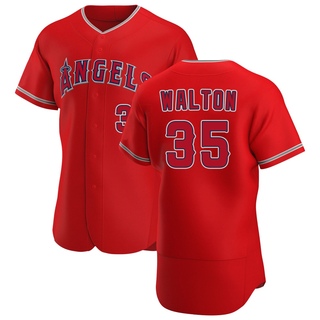 Authentic Donovan Walton Men's Los Angeles Angels Alternate Jersey - Scarlet
