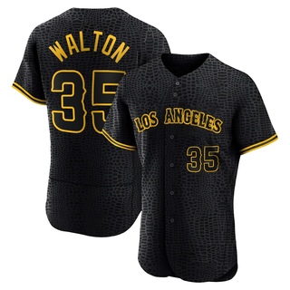 Authentic Donovan Walton Men's Los Angeles Angels Snake Skin City Jersey - Black