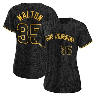 Authentic Donovan Walton Women's Los Angeles Angels Snake Skin City Jersey - Black