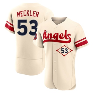 Authentic Wade Meckler Men's Los Angeles Angels 2022 City Connect Jersey - Cream