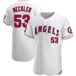 Authentic Wade Meckler Men's Los Angeles Angels Jersey - White