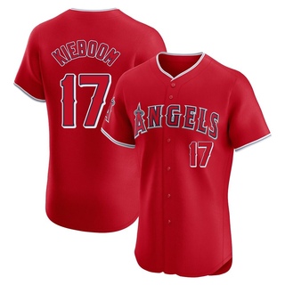 Elite Carter Kieboom Men's Los Angeles Angels Alternate Jersey - Red