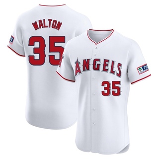 Elite Donovan Walton Men's Los Angeles Angels Home Patch Jersey - White