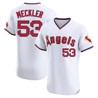 Elite Wade Meckler Youth Los Angeles Angels Alternate 2 Jersey - White