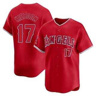 Limited Carter Kieboom Men's Los Angeles Angels Alternate Jersey - Red
