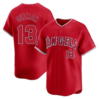 Limited Denzer Guzman Youth Los Angeles Angels Alternate Jersey - Red