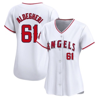 Limited Sam Aldegheri Women's Los Angeles Angels Home Jersey - White