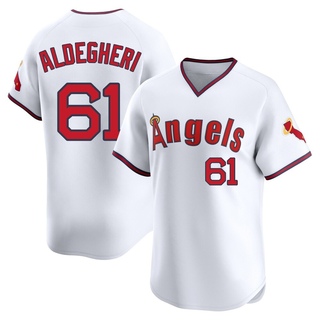 Limited Sam Aldegheri Youth Los Angeles Angels Alternate 2 Jersey - White