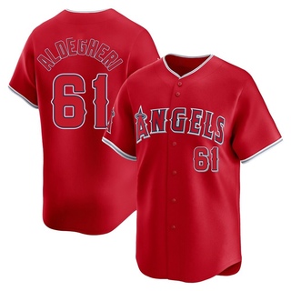 Limited Sam Aldegheri Youth Los Angeles Angels Alternate Jersey - Red
