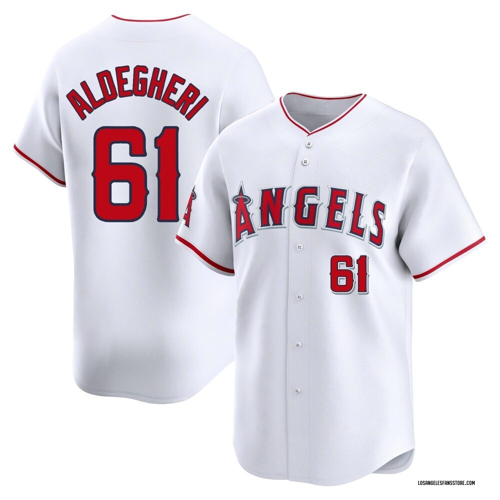 Limited Sam Aldegheri Youth Los Angeles Angels Home Jersey - White