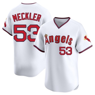 Limited Wade Meckler Youth Los Angeles Angels Alternate 2 Jersey - White