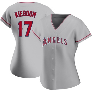Replica Carter Kieboom Women's Los Angeles Angels Silver Road Jersey