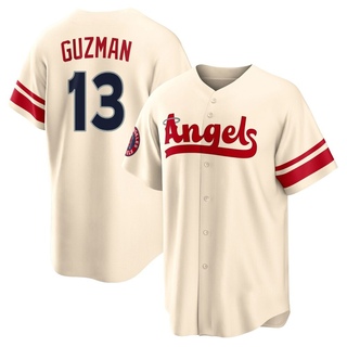 Replica Denzer Guzman Youth Los Angeles Angels 2022 City Connect Jersey - Cream
