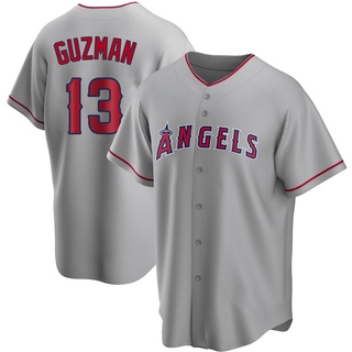 Replica Denzer Guzman Youth Los Angeles Angels Silver Road Jersey