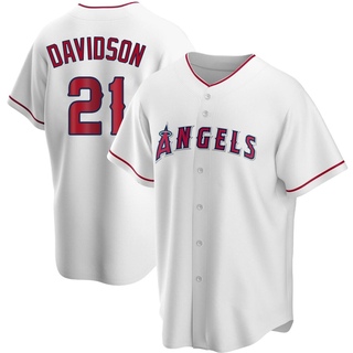 Replica Logan Davidson Youth Los Angeles Angels Home Jersey - White