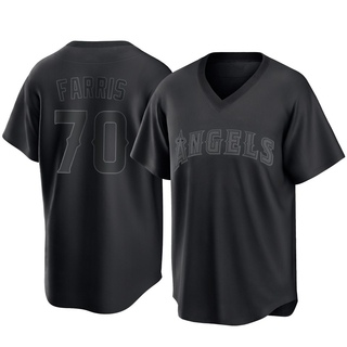 Replica Mitch Farris Youth Los Angeles Angels Pitch Fashion Jersey - Black