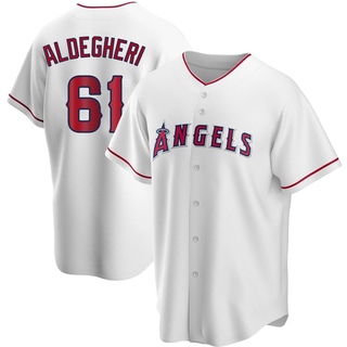 Replica Sam Aldegheri Youth Los Angeles Angels Home Jersey - White