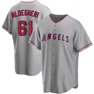 Replica Sam Aldegheri Youth Los Angeles Angels Silver Road Jersey