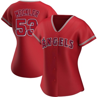 Replica Wade Meckler Women's Los Angeles Angels Alternate Jersey - Red