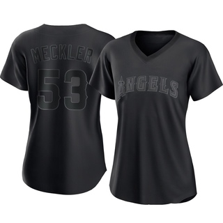 Replica Wade Meckler Women's Los Angeles Angels Pitch Fashion Jersey - Black