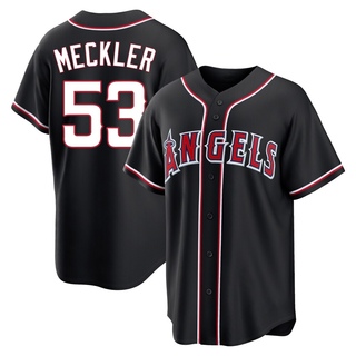 Replica Wade Meckler Youth Los Angeles Angels Fashion Out Jersey - Black