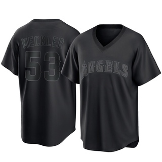 Replica Wade Meckler Youth Los Angeles Angels Pitch Fashion Jersey - Black
